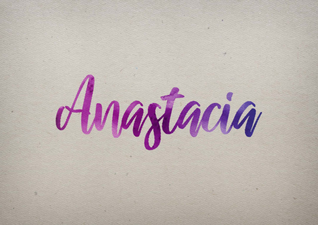 Free photo of Anastacia Watercolor Name DP