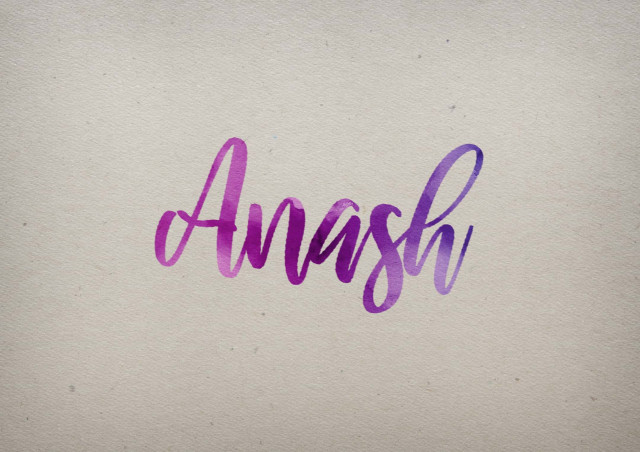 Free photo of Anash Watercolor Name DP