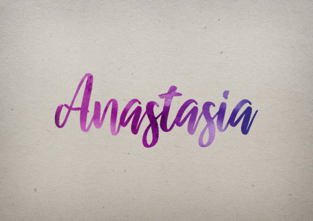 Free photo of Anastasia Watercolor Name DP