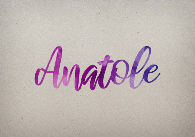 Free photo of Anatole Watercolor Name DP