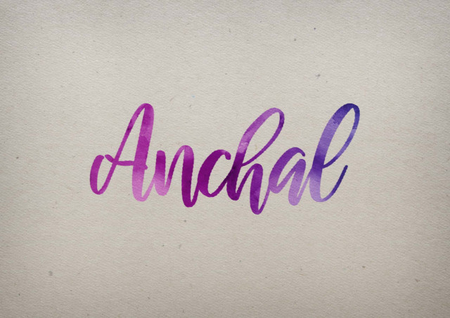 Free photo of Anchal Watercolor Name DP