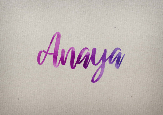 Free photo of Anaya Watercolor Name DP