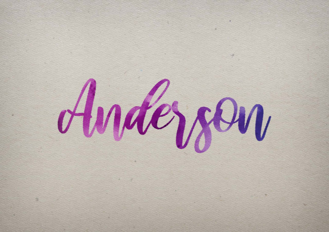 Free photo of Anderson Watercolor Name DP
