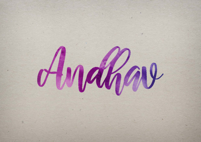 Free photo of Andhav Watercolor Name DP