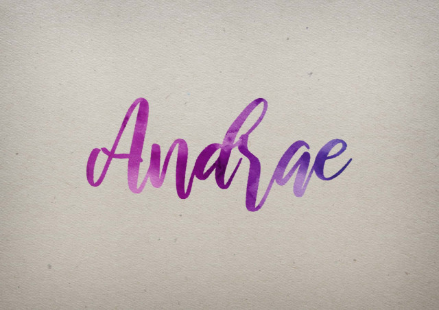 Free photo of Andrae Watercolor Name DP