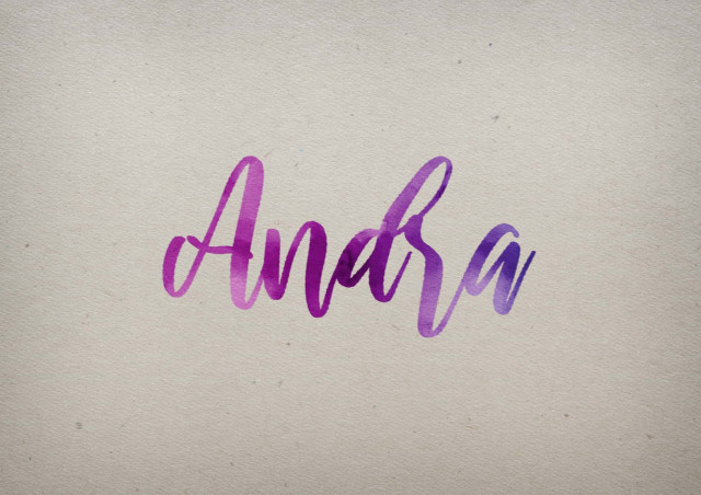 Free photo of Andra Watercolor Name DP