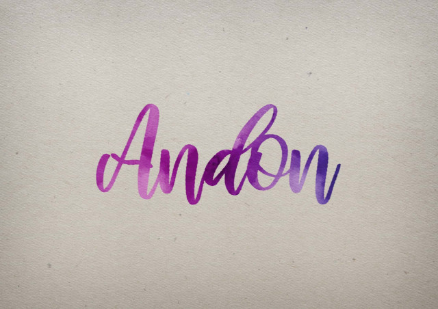 Free photo of Andon Watercolor Name DP