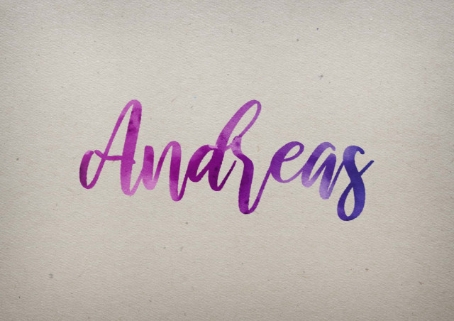 Free photo of Andreas Watercolor Name DP