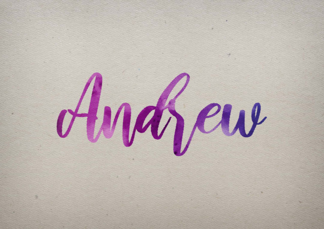 Free photo of Andrew Watercolor Name DP