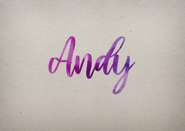 Free photo of Andy Watercolor Name DP