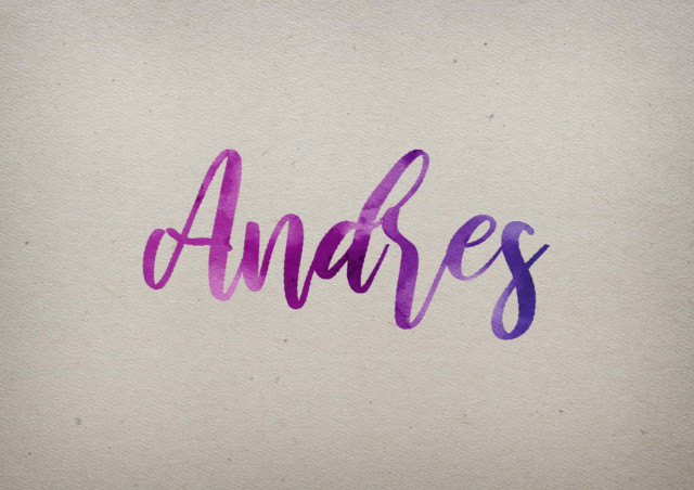 Free photo of Andres Watercolor Name DP