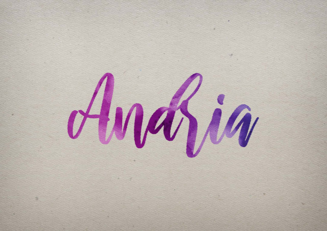 Free photo of Andria Watercolor Name DP