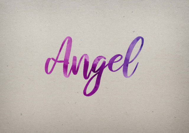 Free photo of Angel Watercolor Name DP