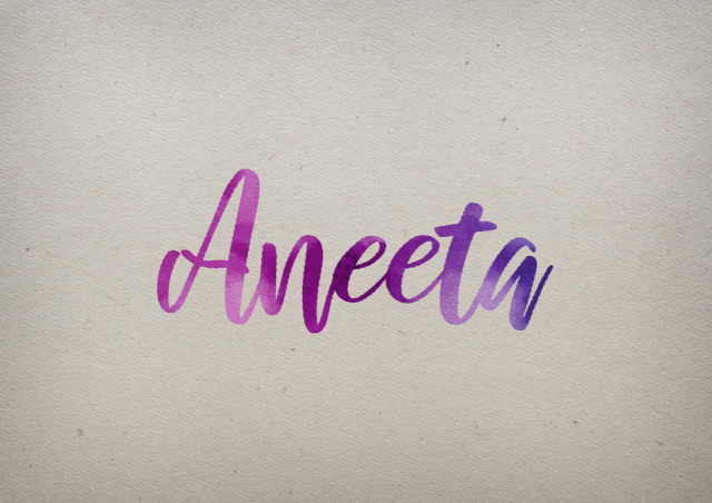 Free photo of Aneeta Watercolor Name DP