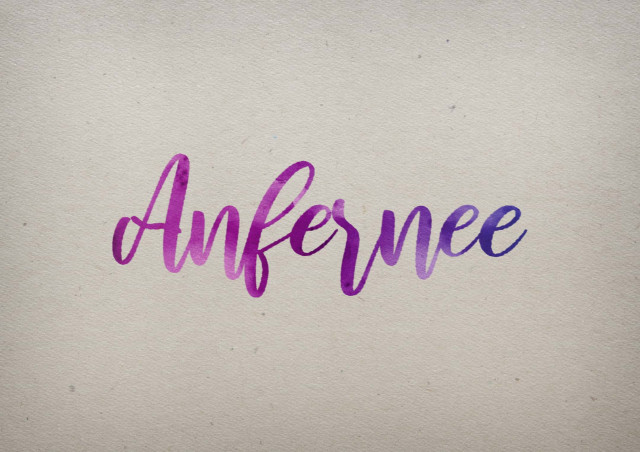 Free photo of Anfernee Watercolor Name DP