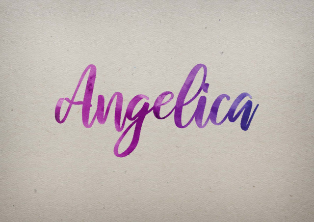 Free photo of Angelica Watercolor Name DP
