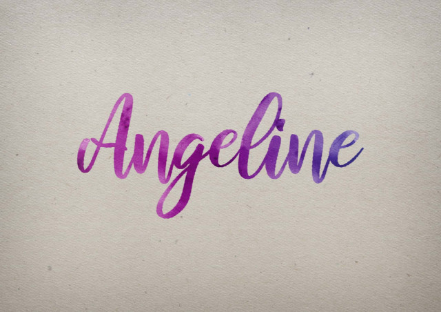 Free photo of Angeline Watercolor Name DP