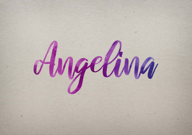 Free photo of Angelina Watercolor Name DP