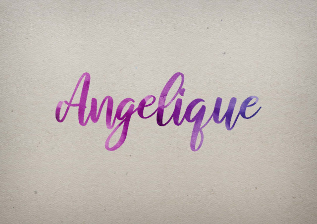 Free photo of Angelique Watercolor Name DP