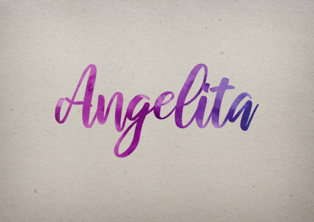 Free photo of Angelita Watercolor Name DP