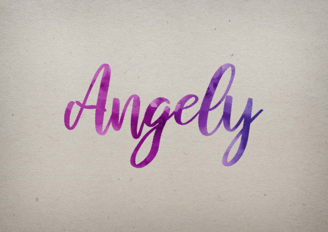 Free photo of Angely Watercolor Name DP