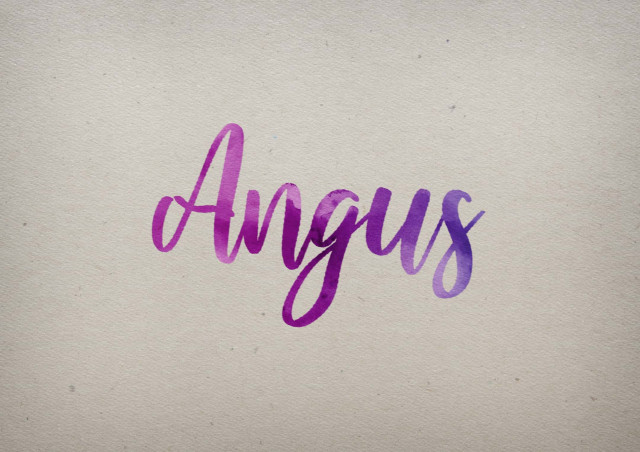 Free photo of Angus Watercolor Name DP