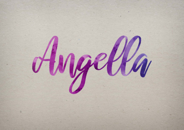 Free photo of Angella Watercolor Name DP