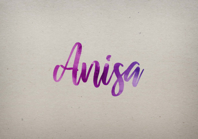Free photo of Anisa Watercolor Name DP