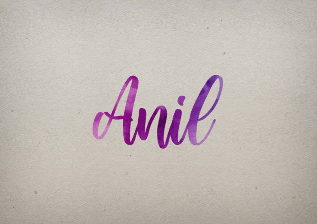 Free photo of Anil Watercolor Name DP