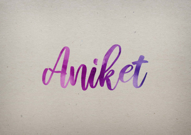 Free photo of Aniket Watercolor Name DP