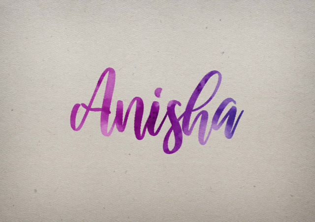 Free photo of Anisha Watercolor Name DP