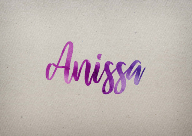 Free photo of Anissa Watercolor Name DP
