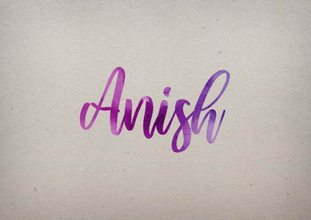 Free photo of Anish Watercolor Name DP