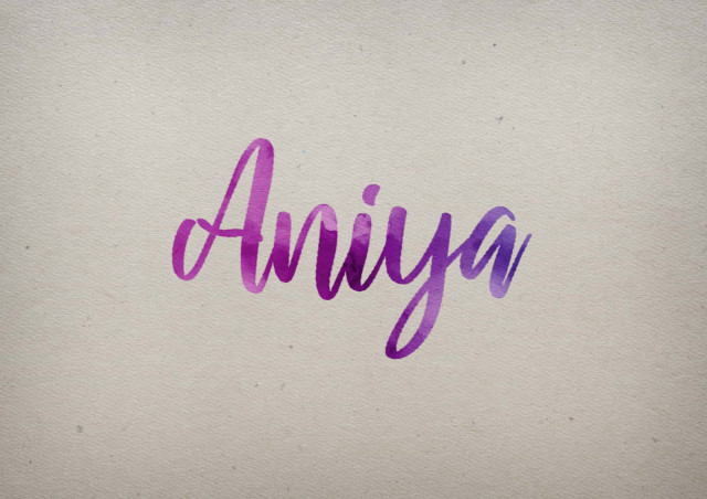 Free photo of Aniya Watercolor Name DP