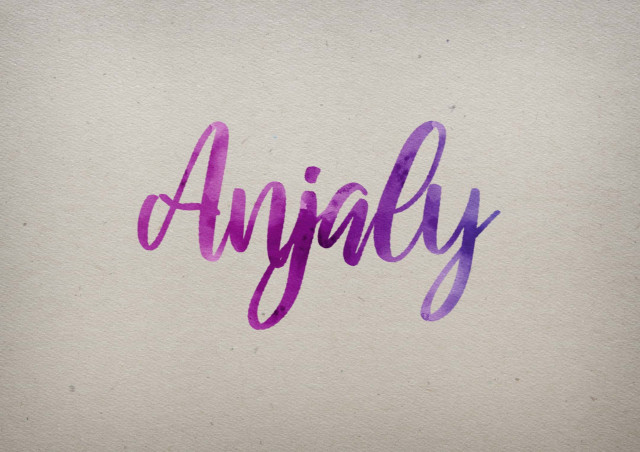 Free photo of Anjaly Watercolor Name DP