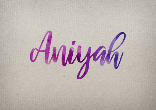 Free photo of Aniyah Watercolor Name DP