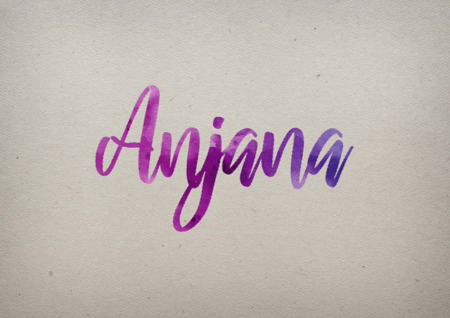 Free photo of Anjana Watercolor Name DP