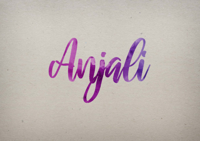 Free photo of Anjali Watercolor Name DP
