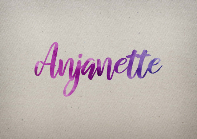 Free photo of Anjanette Watercolor Name DP