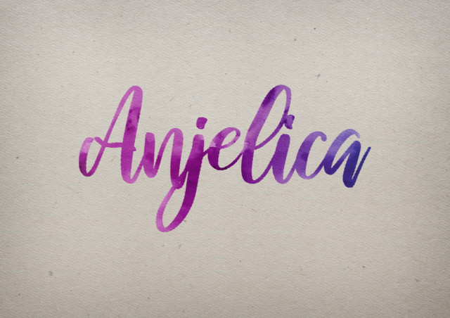 Free photo of Anjelica Watercolor Name DP