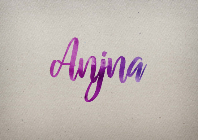 Free photo of Anjna Watercolor Name DP