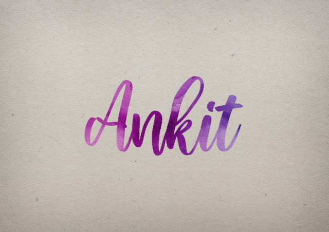 Free photo of Ankit Watercolor Name DP
