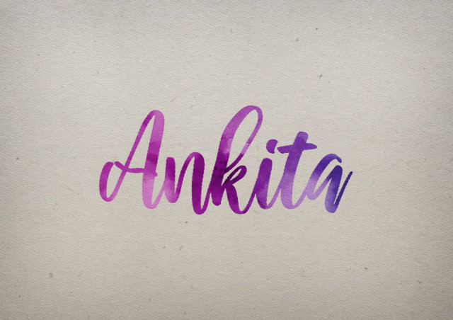 Free photo of Ankita Watercolor Name DP