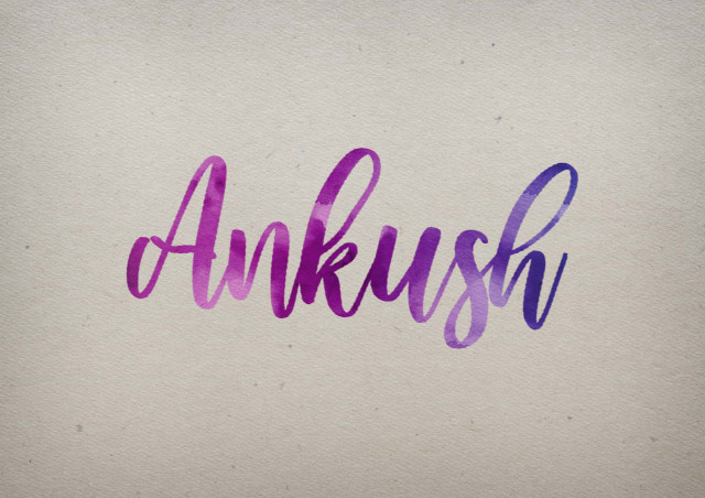 Free photo of Ankush Watercolor Name DP