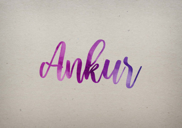 Free photo of Ankur Watercolor Name DP