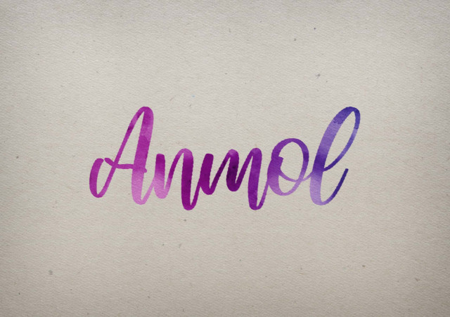 Free photo of Anmol Watercolor Name DP