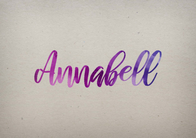 Free photo of Annabell Watercolor Name DP