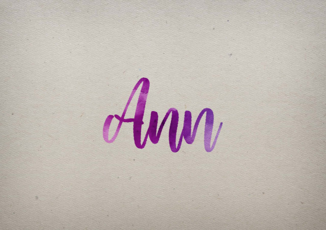 Free photo of Ann Watercolor Name DP