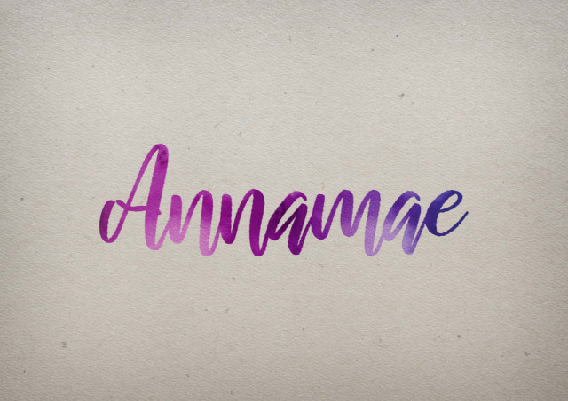 Free photo of Annamae Watercolor Name DP