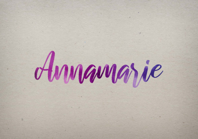 Free photo of Annamarie Watercolor Name DP